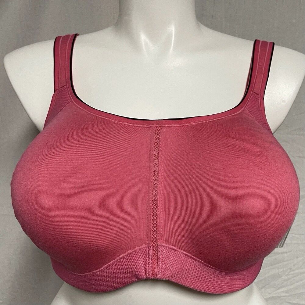 Dominique Zoe Pro Max Support Sport Jogging Running Exercise Bra Pink 44F New